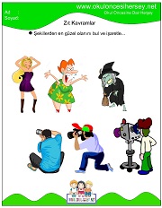 Zıt Kavram Eğitici Kartları